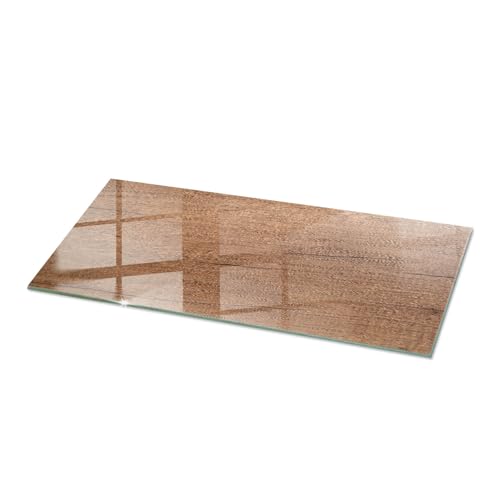 Glasplatte für Tisch 125x50 cm Geschliffene Kanten Auswechselbare Platte Gehärtetes Glas Modernes Design Dekoration Tafelglas für Küche und Esszimmer - Motiv Klassisches Holz Glasplatte für Tisch 125x50 cm Geschliffene Kanten Auswechselbare Platte Gehärtetes Glas Modernes Design Dekoration Tafelglas für Küche und Esszimmer - Motiv Klassisches Holz von Tulup