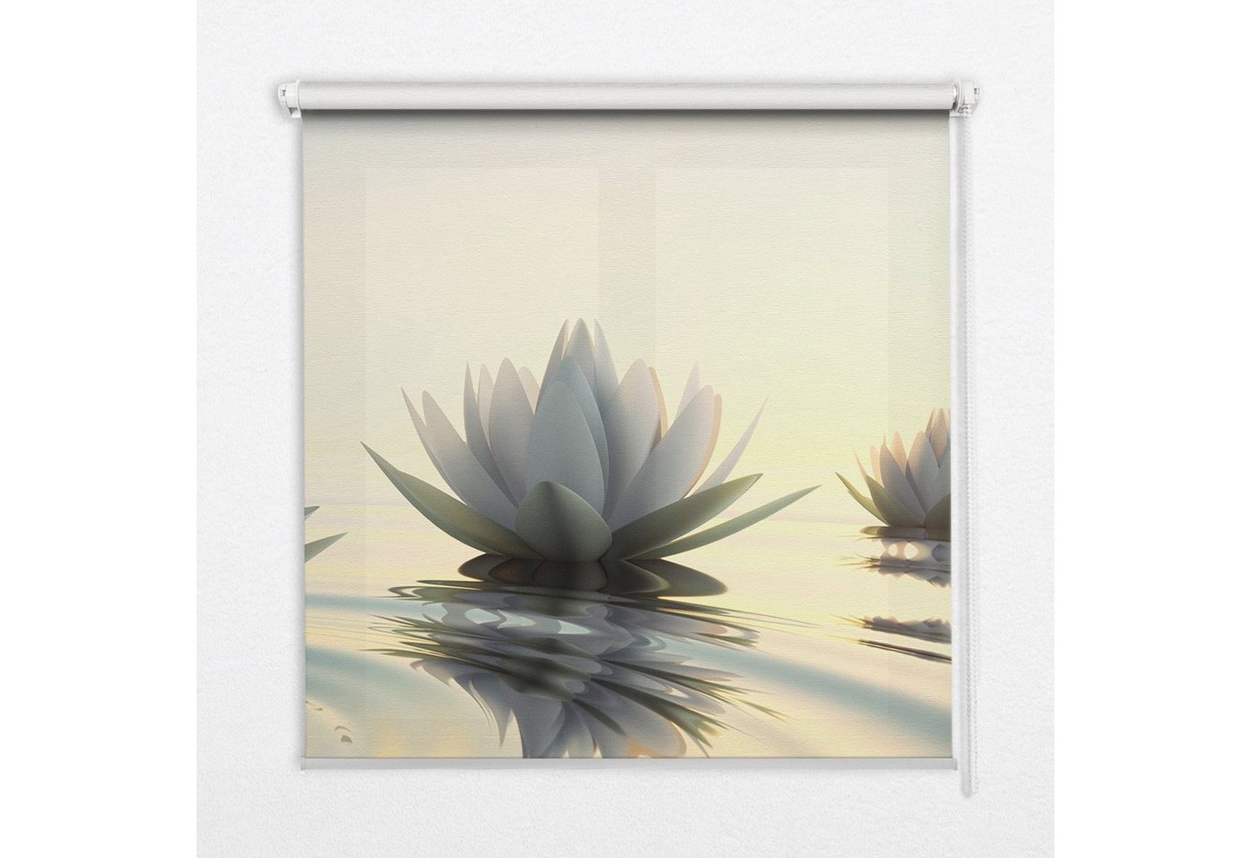 Rollo für Fenster mit Aufdruck Lotus Blume, Tulup, abdunkelnd, Verschraubung, Bedruckt von Tulup