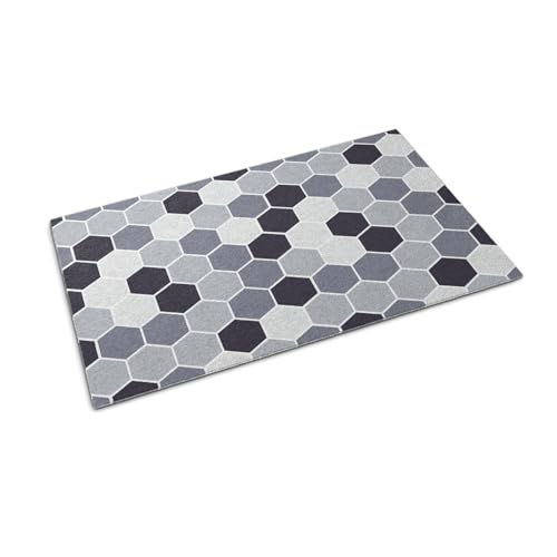 Tulup 150x100 cm Outdoor-Fußabstreifer Außenfußmatten Türmatte für draußen Schmutzfangmatte für draußen - Hexagon -Geometrie von Tulup