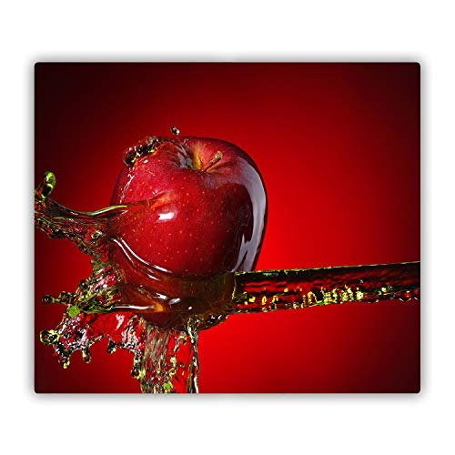 Tulup 60x52cm Glasbrett Schneidebrett Küchenabdeckung Für die Küche Küchenausstattung Widerstandsfähiges Brett Küchenzubehör - Apfelfrucht in Wasser von Tulup