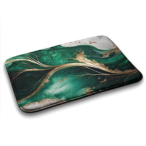 Tulup 75x45 cm Badteppich Schutz des Bodens Dekoration Badezimmer Matte Schlafzimmer Wasserdicht Wasser Weich - Grün von Tulup