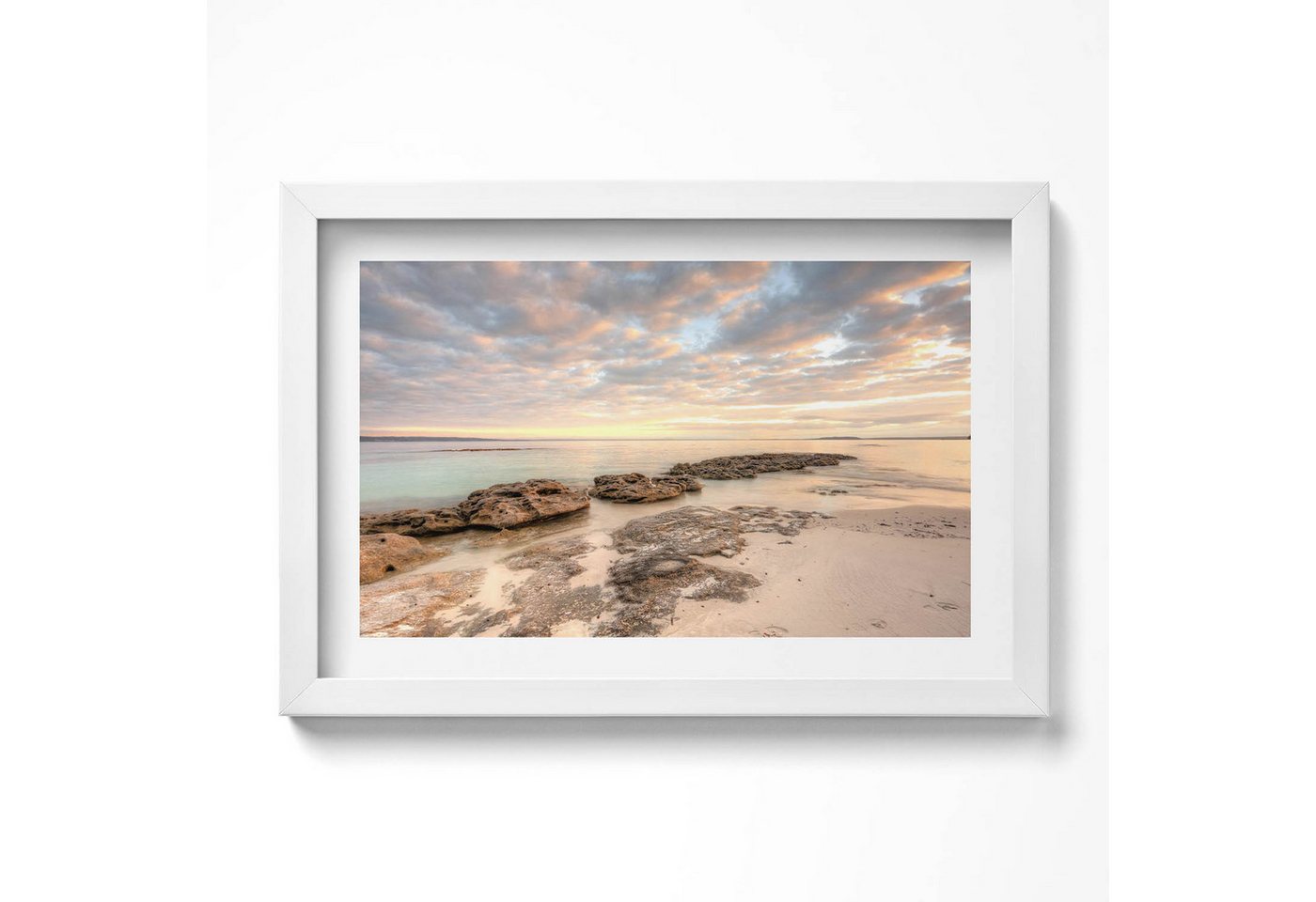 Tulup Bild mit Rahmen Gerahmtes Bild Strand und Meer, Galerie-Bild mit Rahmen Tulup Bild mit Rahmen Gerahmtes Bild Strand und Meer, Galerie-Bild mit Rahmen von Tulup