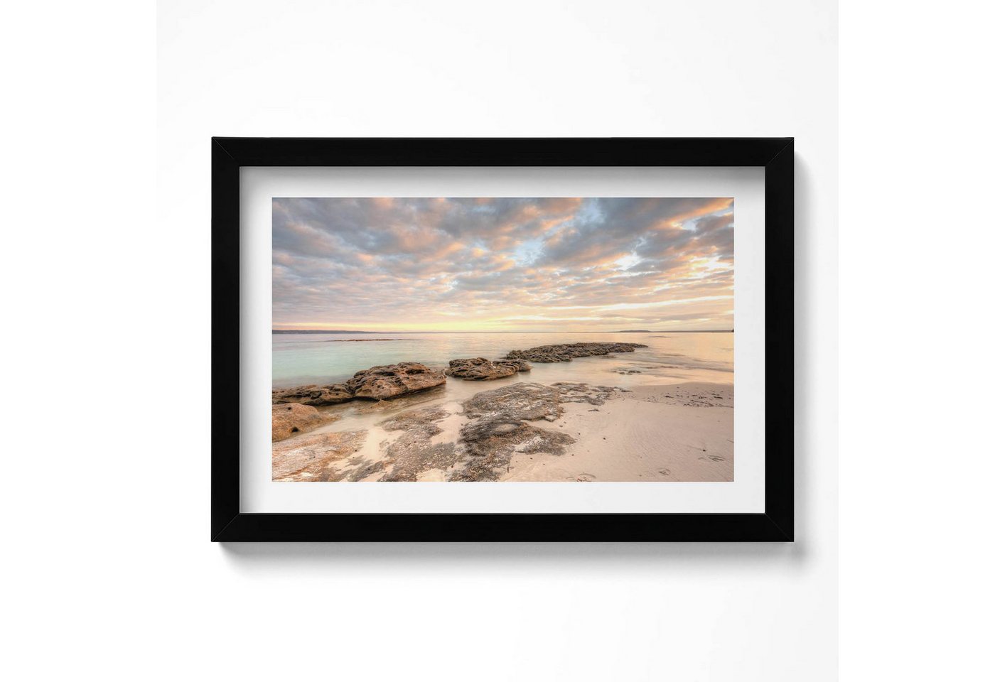 Tulup Bild mit Rahmen Gerahmtes Bild Strand und Meer, Galerie-Bild mit Rahmen Tulup Bild mit Rahmen Gerahmtes Bild Strand und Meer, Galerie-Bild mit Rahmen von Tulup