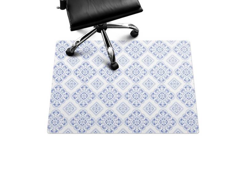 Tulup Bodenschutzmatte Bodenschutzmatte Bürostuhl Retro-Muster Unterlage Schreibtischstuhl von Tulup