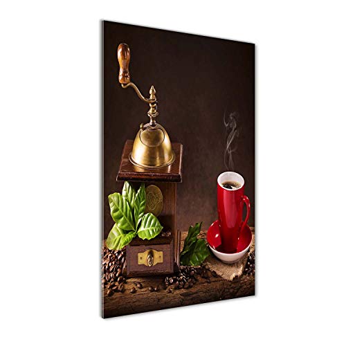 Tulup Glas-Bild Wandbild aus Glas - Wandkunst - Wandbild hinter gehärtetem Sicherheitsglas - Dekorative Wand für Küche & Wohnzimmer 50x100 - Essen & Getränke - Kaffeemühle - Rot Tulup Glas-Bild Wandbild aus Glas - Wandkunst - Wandbild hinter gehärtetem Sicherheitsglas - Dekorative Wand für Küche & Wohnzimmer 50x100 - Essen & Getränke - Kaffeemühle - Rot von Tulup