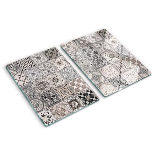 Tulup Glas Herdabdeckplatte - 2x40x52cm - Ceranfeldabdeckung Spritzschutz Glasabdeckplatte Kochplattenabdeckung und Schneidebrett - Sonstige - Keramikfliesen - Beige Tulup Glas Herdabdeckplatte - 2x40x52cm - Ceranfeldabdeckung Spritzschutz Glasabdeckplatte Kochplattenabdeckung und Schneidebrett - Sonstige - Keramikfliesen - Beige von Tulup