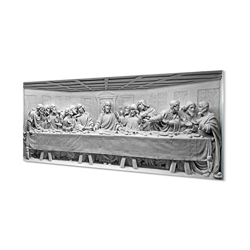 Tulup GlasBilder 125x50cm Wand Deko Kunst Gemaltes Bild auf Gehärtetem Glas Gedruckt Wandbilder Wohnzimmer - Art letzter Abendmahl von Tulup