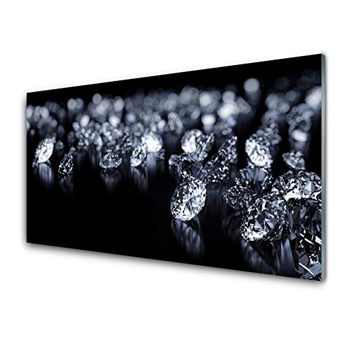 Tulup Glasbilder 100x50cm - Wandbild Druck auf Glas XXL Panorama-Bild Wandbilder aus Echt-Glas Sicherheitsglas Kunstdruck für Küche Wohnzimmer Diamanten Kunst von Tulup