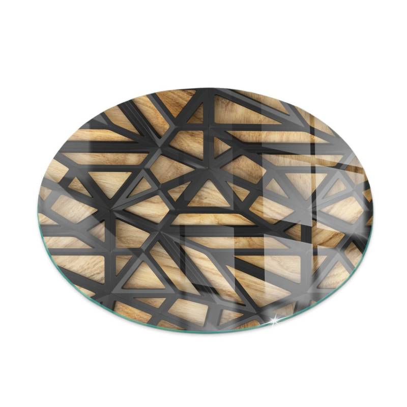 Tulup Glasplatte für Kamin Geometrie mit Holz Glas unter Kamin Runden 50x50 cm Braun Glasplatte für Kamin Glasplatte unter Kamin Tulup Glasplatte für Kamin Geometrie mit Holz Glas unter Kamin Runden 50x50 cm Braun Glasplatte für Kamin Glasplatte unter Kamin von Tulup