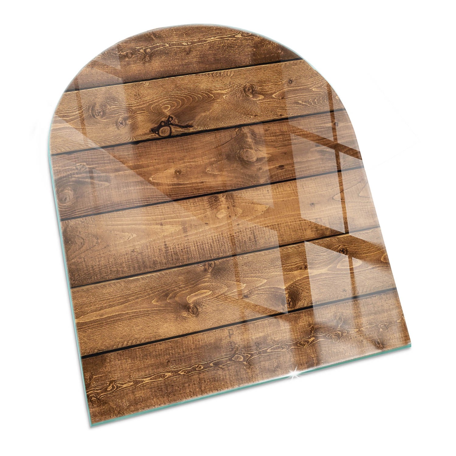 Tulup Glasplatte für Kamin Holzbrett mit Maserung Funkenschutzplatte Kaminöfen Halbkreis 80x70 cm Braun Glasplatte für Kamin Glas unter Kamin Tulup Glasplatte für Kamin Holzbrett mit Maserung Funkenschutzplatte Kaminöfen Halbkreis 80x70 cm Braun Glasplatte für Kamin Glas unter Kamin von Tulup