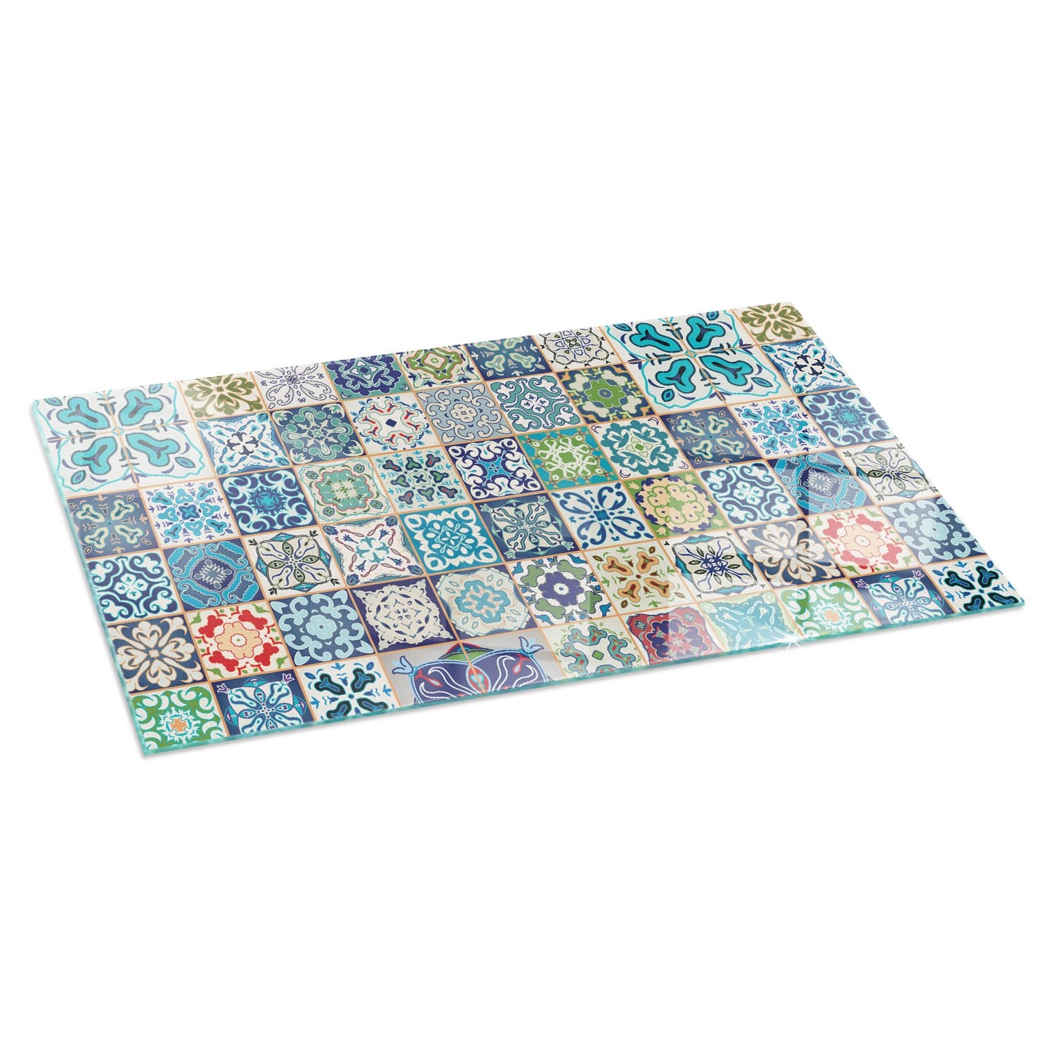 Tulup Glasplatte für Kamin Mosaikmuster auf Fliesen Glas unter Kamin Rechteck 140x70 cm Blau Glasplatte für Kamin Glasplatte unter Kamin Tulup Glasplatte für Kamin Mosaikmuster auf Fliesen Glas unter Kamin Rechteck 140x70 cm Blau Glasplatte für Kamin Glasplatte unter Kamin von Tulup
