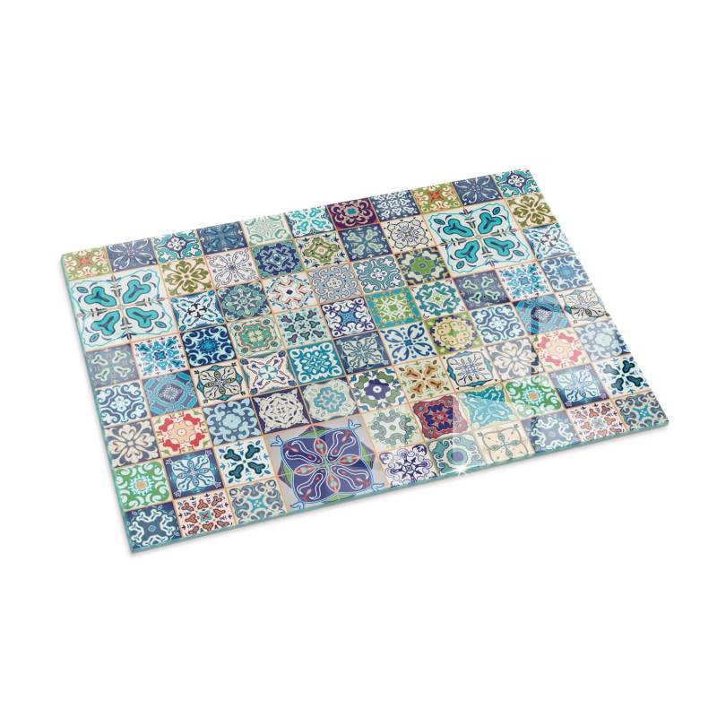Tulup Glasplatte für Kamin Mosaikmuster auf Fliesen Kamin Glasplatte Rechteck 100x70 cm Blau Glasplatte für Kamin Glasplatte für Kaminöfen Tulup Glasplatte für Kamin Mosaikmuster auf Fliesen Kamin Glasplatte Rechteck 100x70 cm Blau Glasplatte für Kamin Glasplatte für Kaminöfen von Tulup