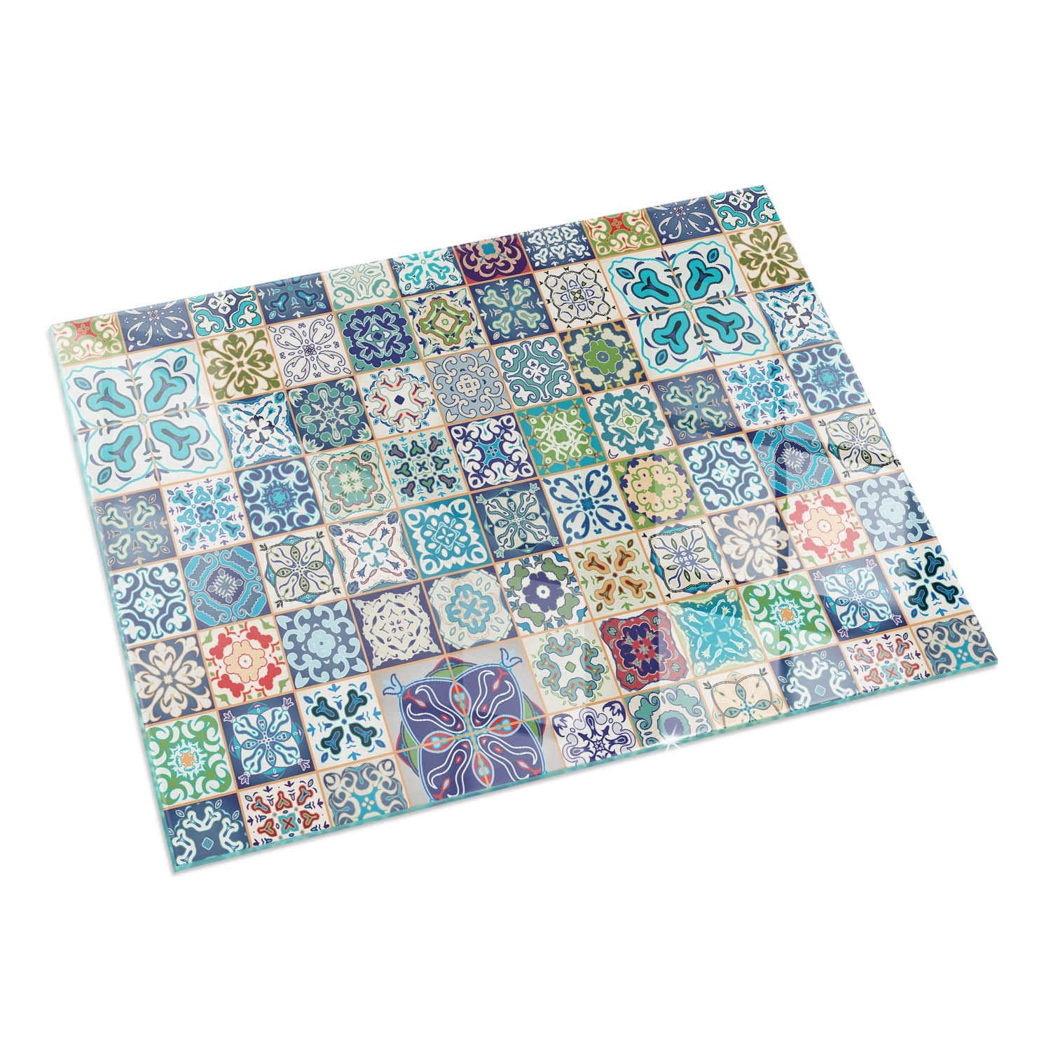 Tulup Glasplatte für Kamin Mosaikmuster auf Fliesen Kamin Glasplatte Rechteck 60x40 cm Blau Glasplatte für Kamin Glasplatte für Kaminöfen Tulup Glasplatte für Kamin Mosaikmuster auf Fliesen Kamin Glasplatte Rechteck 60x40 cm Blau Glasplatte für Kamin Glasplatte für Kaminöfen von Tulup