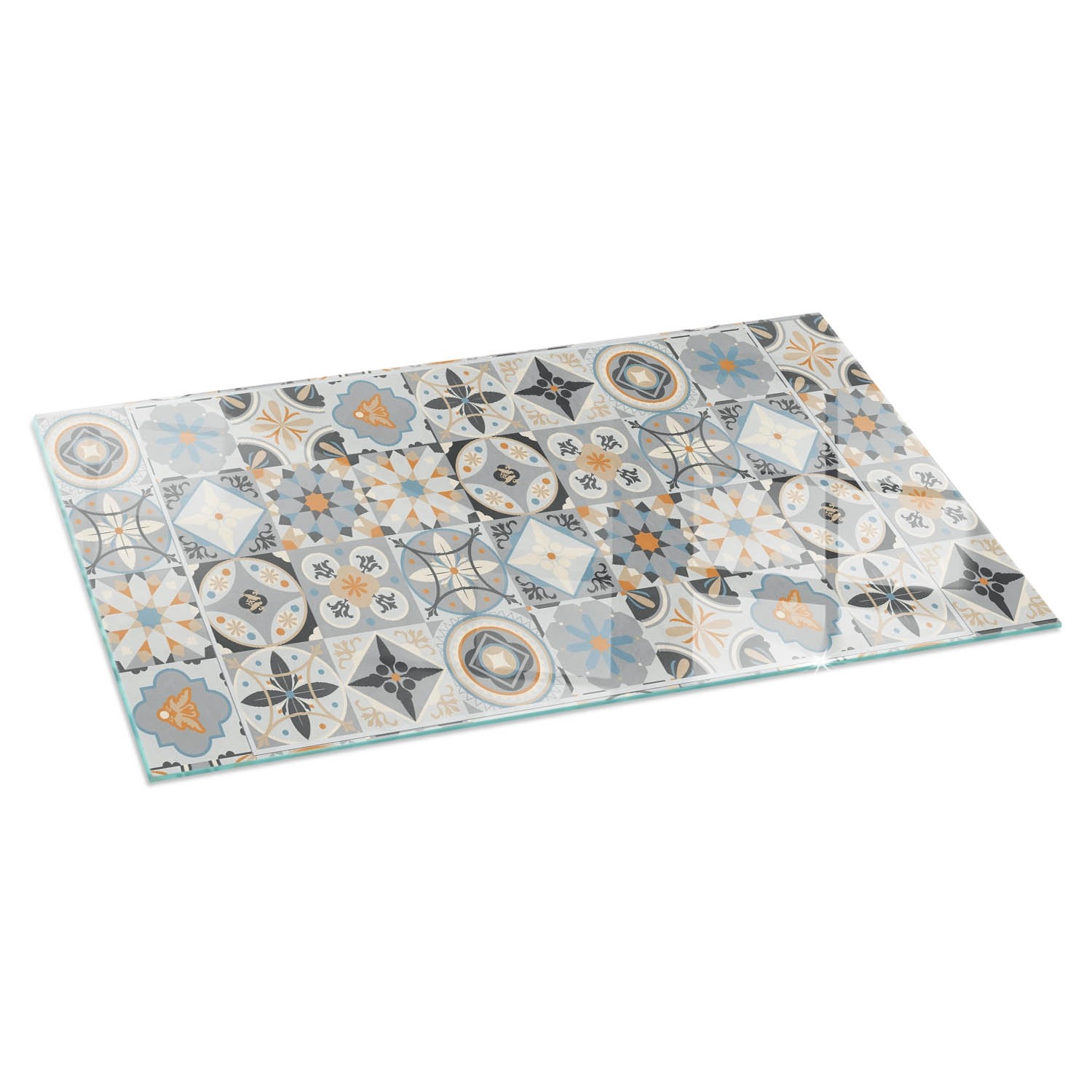 Tulup Glasplatte für Kamin Mosaikmuster in Fliesen Bodenplatte Glas für Ofen Rechteck 140x70 cm Grau Glasplatte für Kamin Kaminofen Glas Bodenplatte Tulup Glasplatte für Kamin Mosaikmuster in Fliesen Bodenplatte Glas für Ofen Rechteck 140x70 cm Grau Glasplatte für Kamin Kaminofen Glas Bodenplatte von Tulup