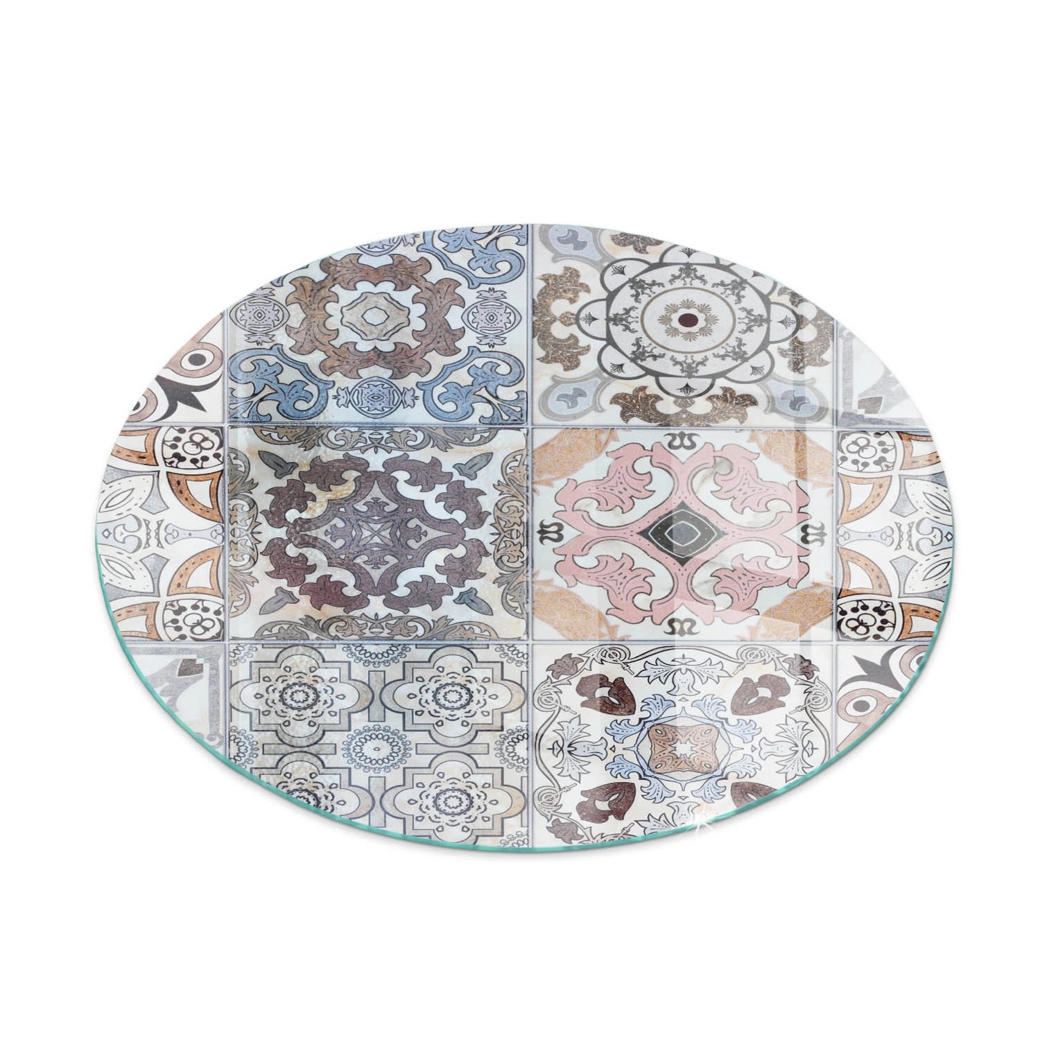 Tulup Glasplatte für Kamin Mosaikmuster in Fliesen Glasplatte für Kaminöfen Runden 70x70 cm Grau Glasplatte für Kamin Funkenschutzplatte Kaminöfen Tulup Glasplatte für Kamin Mosaikmuster in Fliesen Glasplatte für Kaminöfen Runden 70x70 cm Grau Glasplatte für Kamin Funkenschutzplatte Kaminöfen von Tulup