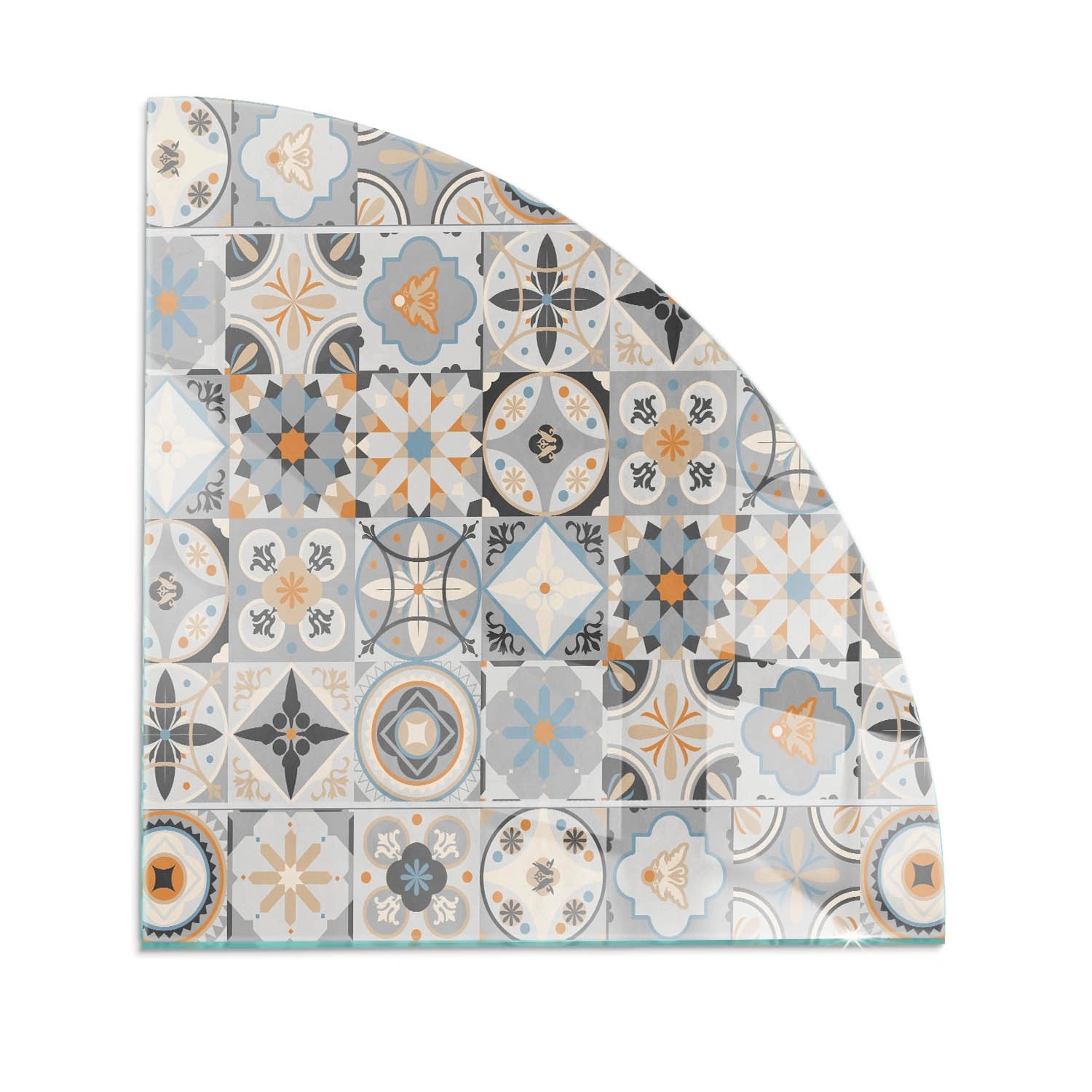 Tulup Glasplatte für Kamin Mosaikmuster in Fliesen Glasplatte unter Kamin Quartal 100x100 cm Grau Glasplatte für Kamin Funkenschutzplatte aus Glas Tulup Glasplatte für Kamin Mosaikmuster in Fliesen Glasplatte unter Kamin Quartal 100x100 cm Grau Glasplatte für Kamin Funkenschutzplatte aus Glas von Tulup