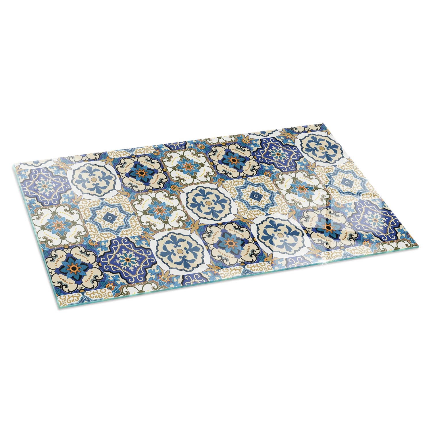 Tulup Glasplatte für Kamin Mosaikmuster mit Blumen Kamin Glasplatte Rechteck 140x70 cm Blau Glasplatte für Kamin Glasplatte für Kaminöfen Tulup Glasplatte für Kamin Mosaikmuster mit Blumen Kamin Glasplatte Rechteck 140x70 cm Blau Glasplatte für Kamin Glasplatte für Kaminöfen von Tulup