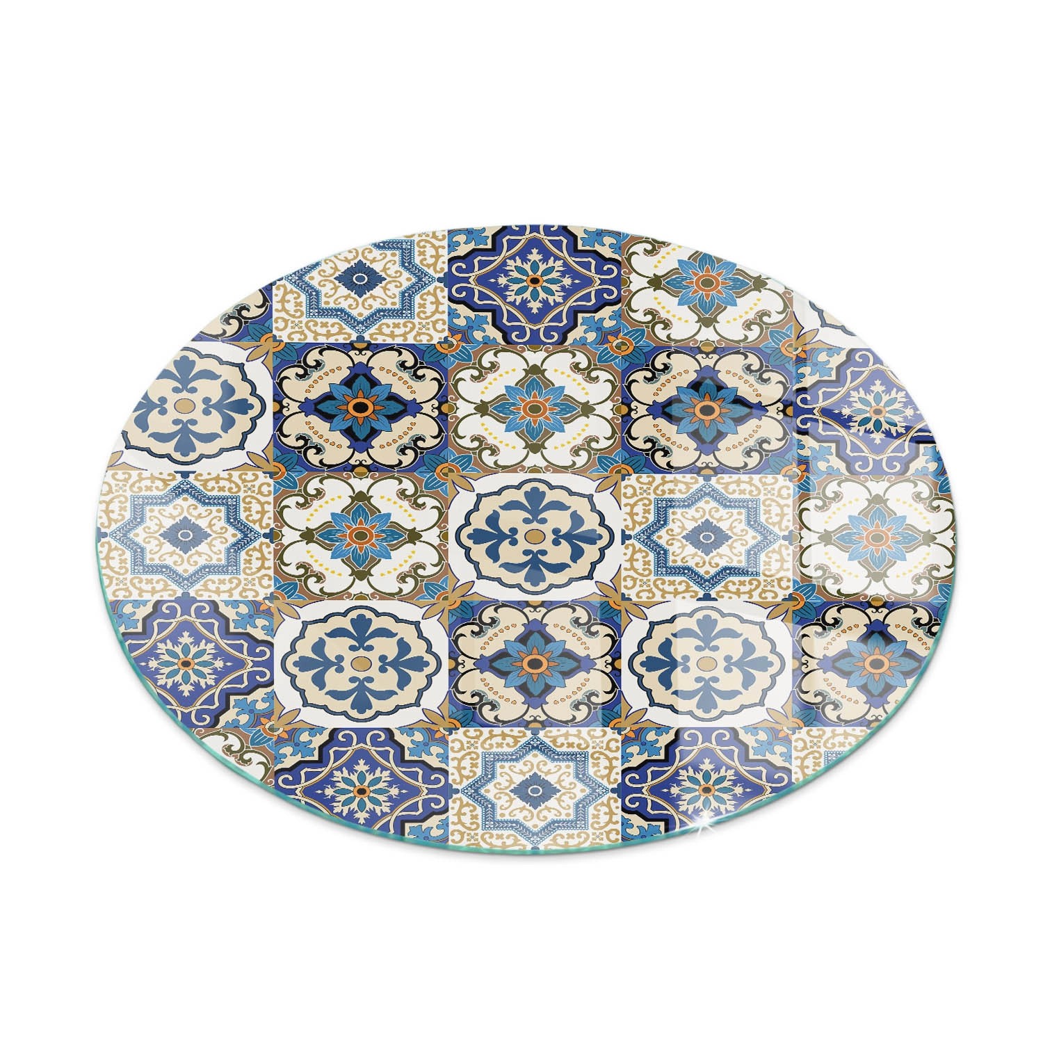 Tulup Glasplatte für Kamin Mosaikmuster mit Blumen Vorlegeplatte für Kaminöfen Runden 50x50 cm Blau Glasplatte für Kamin Bodenplatte Glas für Ofen Tulup Glasplatte für Kamin Mosaikmuster mit Blumen Vorlegeplatte für Kaminöfen Runden 50x50 cm Blau Glasplatte für Kamin Bodenplatte Glas für Ofen von Tulup