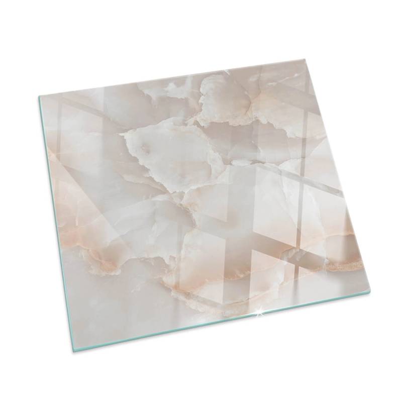 Tulup Glasplatte für Kamin Natursteinmuster Glasplatte unter Kamin Quadrat 60x60 cm Beige Glasplatte für Kamin Funkenschutzplatte aus Glas Tulup Glasplatte für Kamin Natursteinmuster Glasplatte unter Kamin Quadrat 60x60 cm Beige Glasplatte für Kamin Funkenschutzplatte aus Glas von Tulup