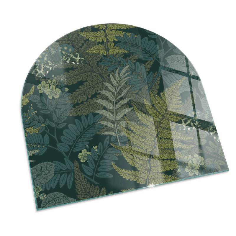 Tulup Glasplatte für Kamin Pflanzenmotiv Funkenschutzplatte aus Glas Halbkreis 100x100 cm Grün Glasplatte für Kamin Glas unter Kamin Tulup Glasplatte für Kamin Pflanzenmotiv Funkenschutzplatte aus Glas Halbkreis 100x100 cm Grün Glasplatte für Kamin Glas unter Kamin von Tulup