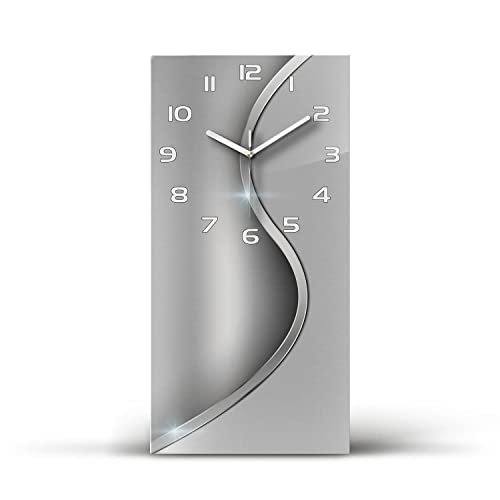 Tulup Glassuhr - 30 x 60 cm - Wanduhr Harlinedglas Uhr Realglas Küchensalon - Metall Abstraktion Tulup Glassuhr - 30 x 60 cm - Wanduhr Harlinedglas Uhr Realglas Küchensalon - Metall Abstraktion von Tulup