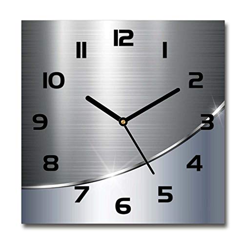 Tulup Glasuhr - 30x30cm - Schwarze Zeigern - Wanduhr Wandkunst Bild Gehärtetem Glas Uhr Echtglas Küche Wohnzimmer - Metall Abstraktion Tulup Glasuhr - 30x30cm - Schwarze Zeigern - Wanduhr Wandkunst Bild Gehärtetem Glas Uhr Echtglas Küche Wohnzimmer - Metall Abstraktion von Tulup