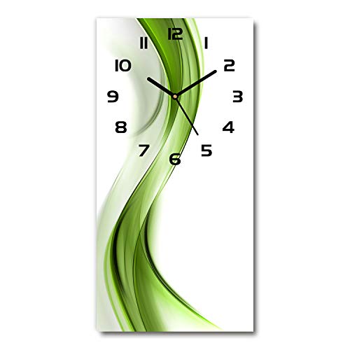 Tulup Glasuhr 30x60 cm - Schwarze Zeigern - Wanduhr Wandkunst Bild Gehärtetem Glas Uhr Echtglas Küche Wohnzimmer - Abstrakte Welle Tulup Glasuhr 30x60 cm - Schwarze Zeigern - Wanduhr Wandkunst Bild Gehärtetem Glas Uhr Echtglas Küche Wohnzimmer - Abstrakte Welle von Tulup