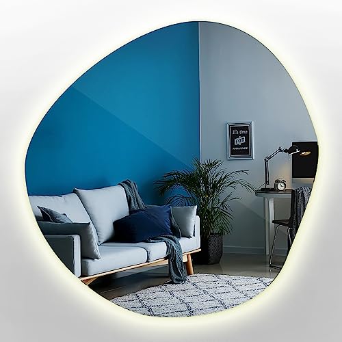 Tulup Hängespiegel Für Das Wohnzimmer Warmes Licht 70 cm Minimalistischer Spiegel Für Das Badezimmer von Tulup