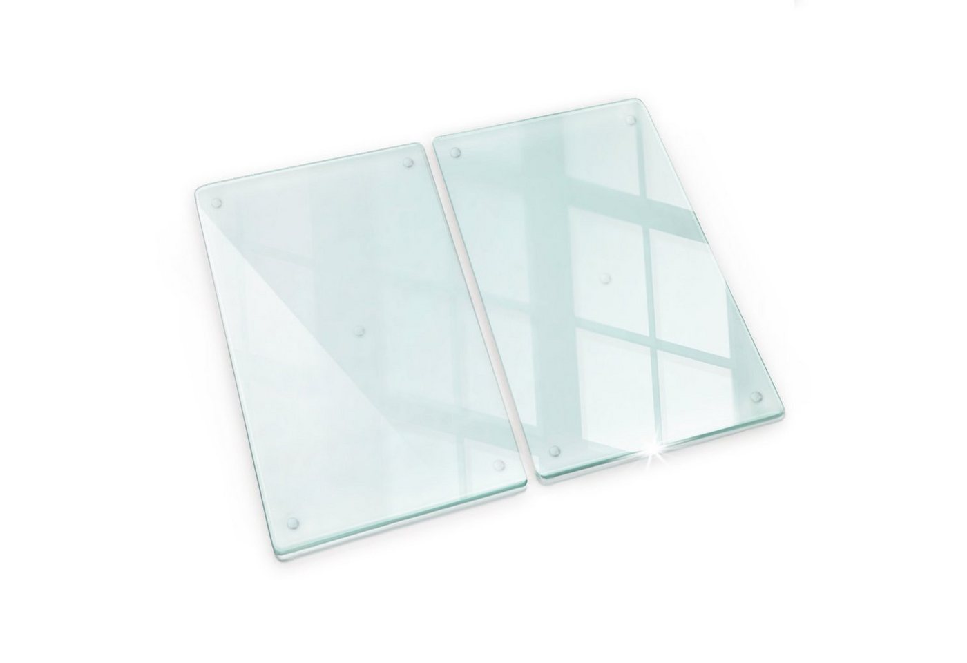Tulup Herd-Abdeckplatte Induktionsschutz Glas Spritzschutz Glasschneideplatte Transparent, (2 tlg), Gummifüße von Tulup