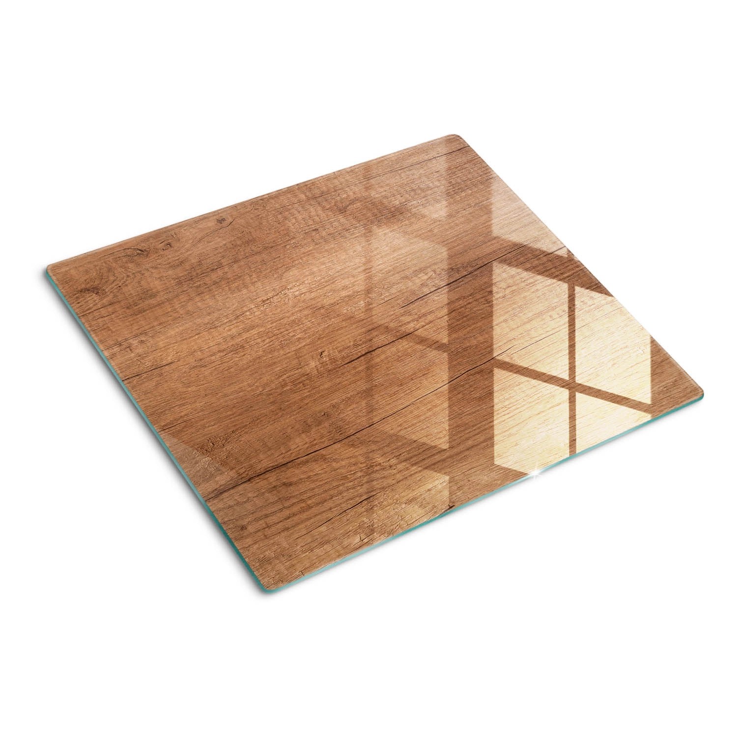 Tulup Herdabdeckplatte 60x52 cm Glas-Servierbrett Küchenutensilien Schutzplatte Spritzschutz Abdeckung Holz von Tulup