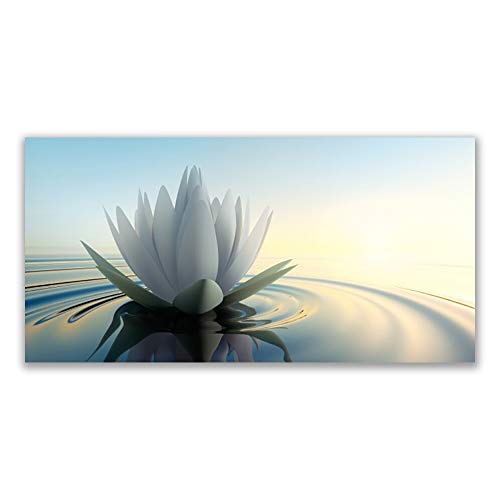 Tulup Leinwandbild 140x70cm - Wandbilder Druck Leinwandbild Canvas Kunstdruck Leinwanddruck - Blume Wasser Kunst von Tulup