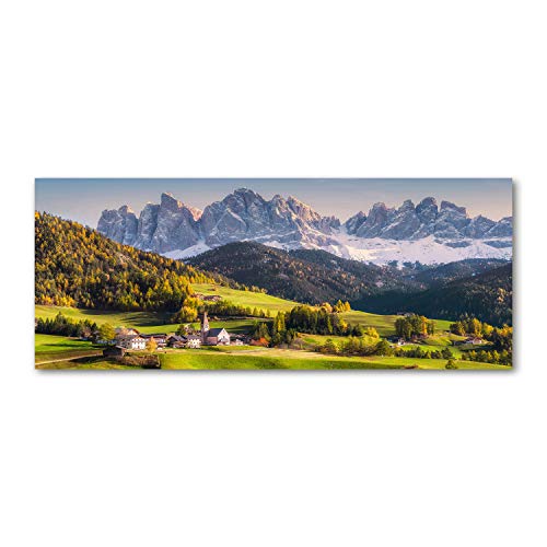 Tulup Leinwandbild - Wandkunst - Drucke auf Leinwand - Leinwanddruck -125x50 cm - Landschaften - Grün - Berge Panorama von Tulup