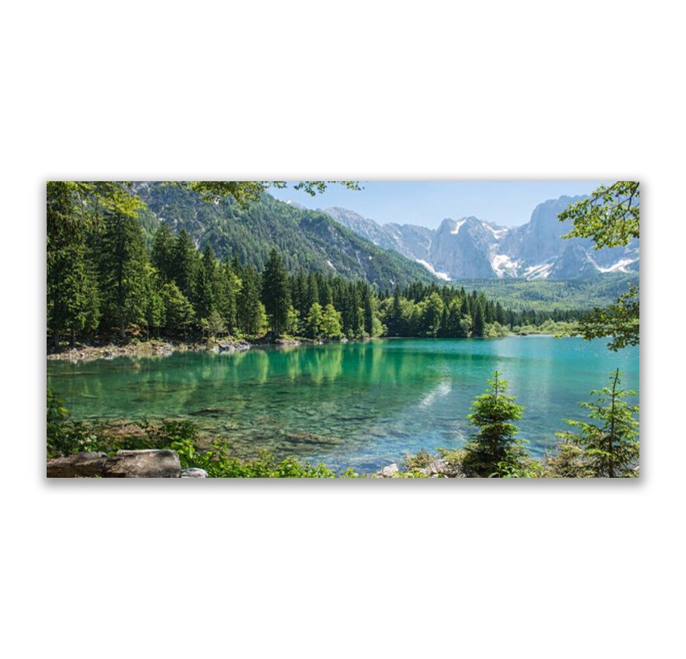 Tulup Leinwandbild XXL Wandbilder Leinwandbilder Bilder Canvas Bild 120 cm x 60 cm, Berge See Wald Natur, Leinwandbild von Tulup