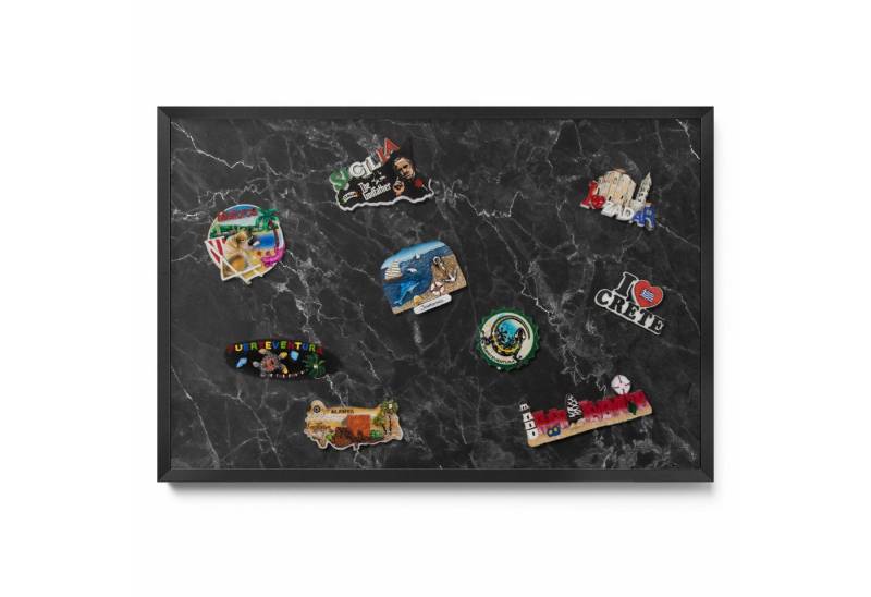 Tulup Magnettafel Schwarz mit schwarzem Rahmen, Wandtafel für Magnete, Eleganter schwarzer Marmor, Schwarz Tulup Magnettafel Schwarz mit schwarzem Rahmen, Wandtafel für Magnete, Eleganter schwarzer Marmor, Schwarz von Tulup