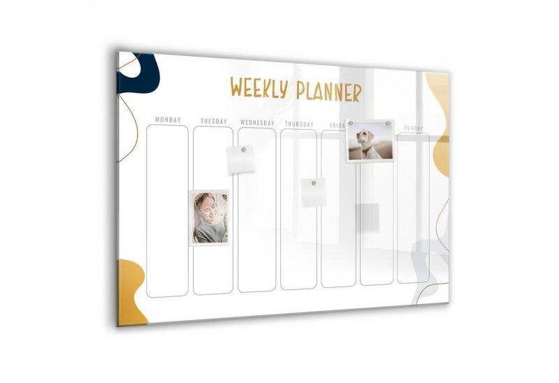 Tulup Magnettafel Wochenplaner 100x70 cm Zusätzlich 5 Magnete, Marker und Schwamm von Tulup