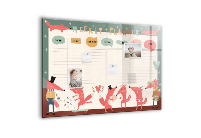 Tulup Magnettafel Wochenplaner 100x70 cm Zusätzlich 5 Magnete, Marker und Schwamm von Tulup