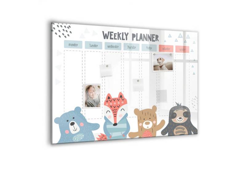 Tulup Magnettafel Wochenplaner 100x70 cm Zusätzlich 5 Magnete, Marker und Schwamm von Tulup