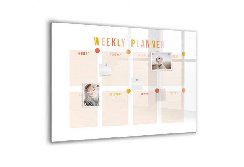 Tulup Magnettafel Wochenplaner 100x70 cm Zusätzlich 5 Magnete, Marker und Schwamm von Tulup