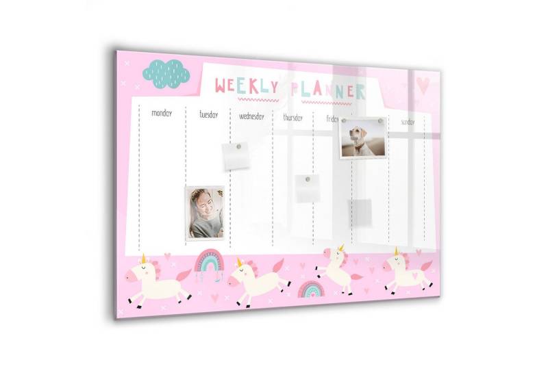 Tulup Magnettafel Wochenplaner 100x70 cm Zusätzlich 5 Magnete, Marker und Schwamm von Tulup