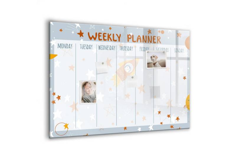 Tulup Magnettafel Wochenplaner 100x70 cm Zusätzlich 5 Magnete, Marker und Schwamm von Tulup