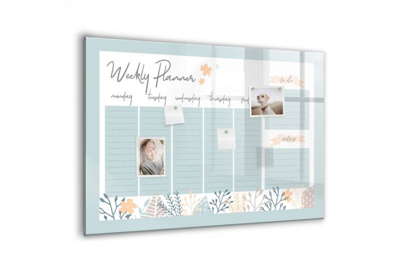 Tulup Magnettafel Wochenplaner 100x70 cm Zusätzlich 5 Magnete, Marker und Schwamm von Tulup