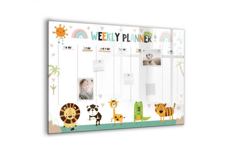Tulup Magnettafel Wochenplaner 100x70 cm Zusätzlich 5 Magnete, Marker und Schwamm von Tulup