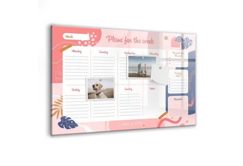 Tulup Magnettafel Wochenplaner aus Glas 60x40cm Zusätzlich 5 Magnete, Marker und Schwamm Tulup Magnettafel Wochenplaner aus Glas 60x40cm Zusätzlich 5 Magnete, Marker und Schwamm von Tulup