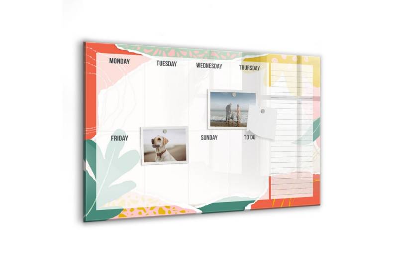 Tulup Magnettafel Wochenplaner aus Glas 60x40cm Zusätzlich 5 Magnete, Marker und Schwamm Tulup Magnettafel Wochenplaner aus Glas 60x40cm Zusätzlich 5 Magnete, Marker und Schwamm von Tulup