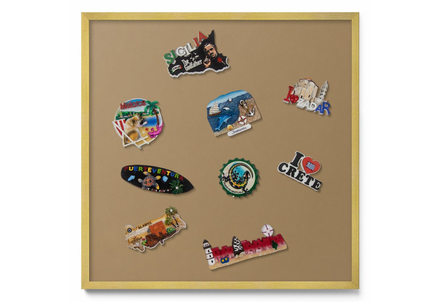 Tulup Magnettafel mit goldenem Rahmen, verschiedenen Farben, für Zuhause und Büro, Magnetisches Memoboard Dekorative für Erinnerungen von Tulup