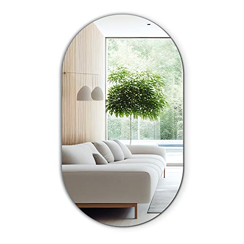 Tulup Modischer Loft Boho Cut rahmenloser Wandspiegel 58x100 cm von Tulup