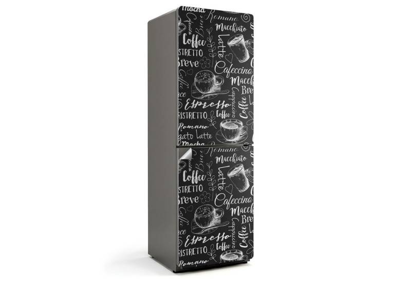 Tulup Möbelfolie Schwarz Selbstklebend Tür Kühlschrank Aufkleber, Kaffeetassen von Tulup