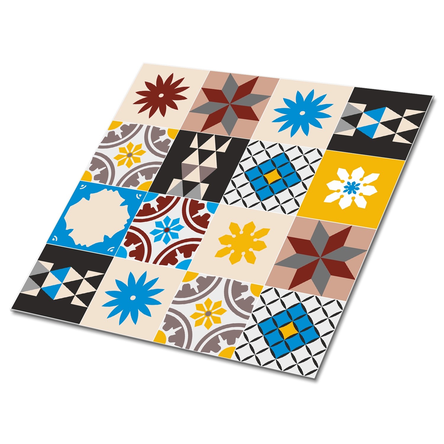 Tulup PVC Fliesen Selbstklebende 30 cm x 30 cm Set von 9 Klassische Klebefliesen Vinyl Bodenfliesen Klebefliesen für Küche Orientalisches Mosaik Tulup PVC Fliesen Selbstklebende 30 cm x 30 cm Set von 9 Klassische Klebefliesen Vinyl Bodenfliesen Klebefliesen für Küche Orientalisches Mosaik von Tulup