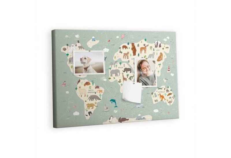 Tulup Pinnwand Korkplatte Tafel ohne Rahmen Dekorative - 60x40 cm 100 Stk. Pinnadeln von Tulup