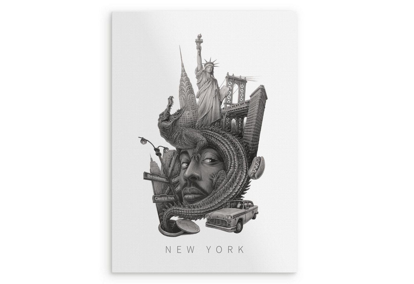 Tulup Poster New York City Poster Schwarz-Weiß-Wandkunst Tulup Poster New York City Poster Schwarz-Weiß-Wandkunst von Tulup